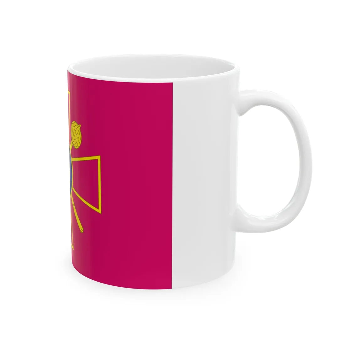 Flag of the Ministry of Defence of Ukraine (Ukraine) White Coffee Mug - Go Mug Yourself
