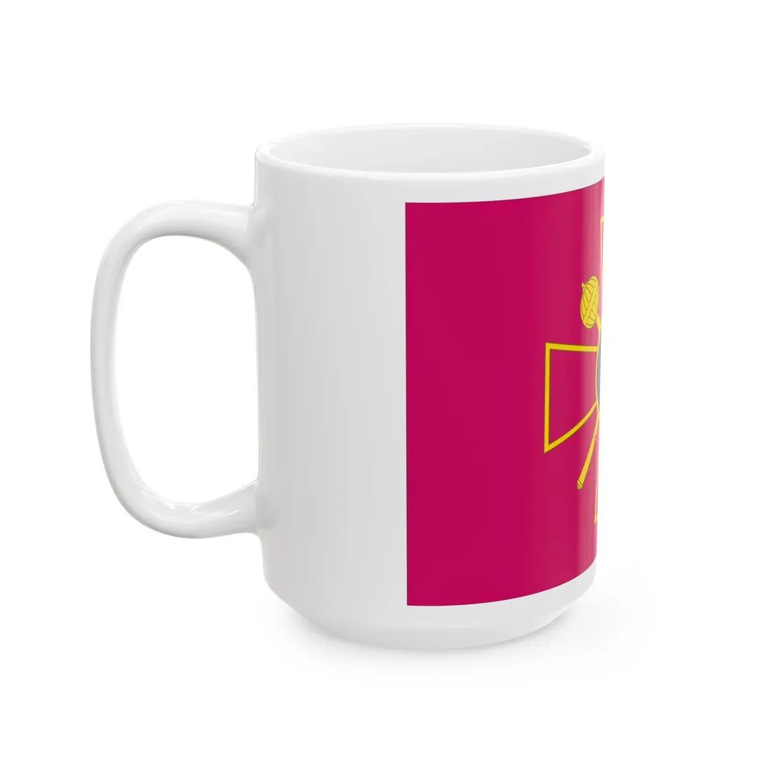 Flag of the Ministry of Defence of Ukraine (Ukraine) White Coffee Mug - Go Mug Yourself