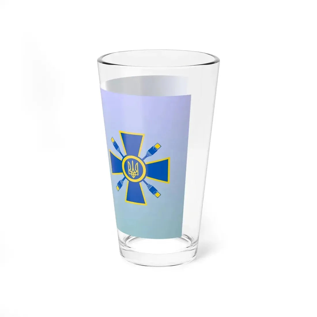 Flag of the Ministry of Information Policy of Ukraine (Ukraine) Pint Glass 16oz - Go Mug Yourself
