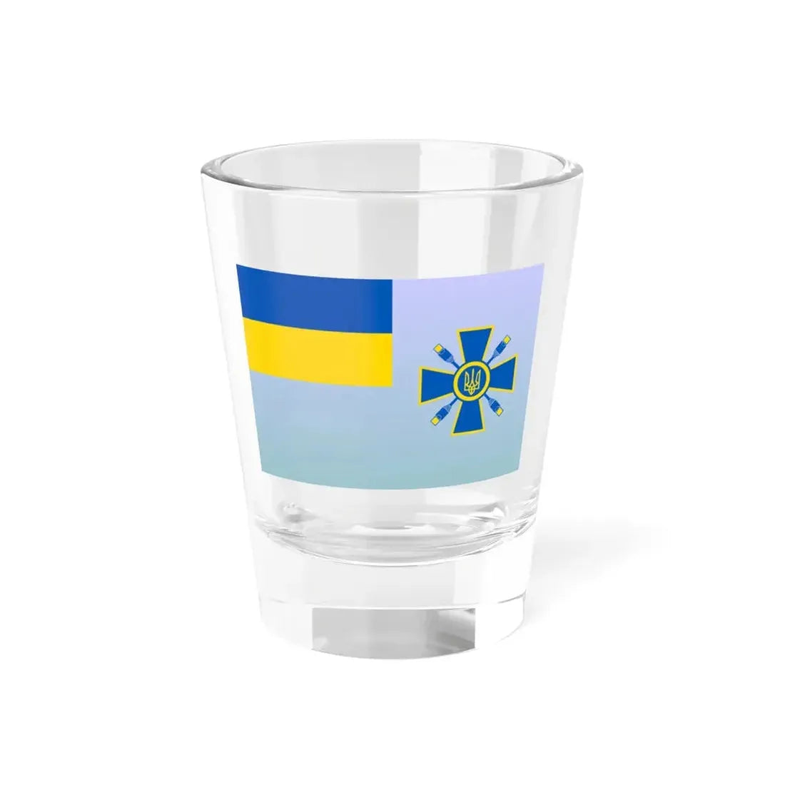 Flag of the Ministry of Information Policy of Ukraine (Ukraine) Shot Glass 1.5oz 1.5oz - Go Mug Yourself