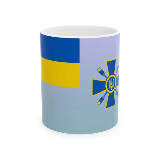 Flag of the Ministry of Information Policy of Ukraine (Ukraine) White Coffee Mug 11oz - Go Mug Yourself