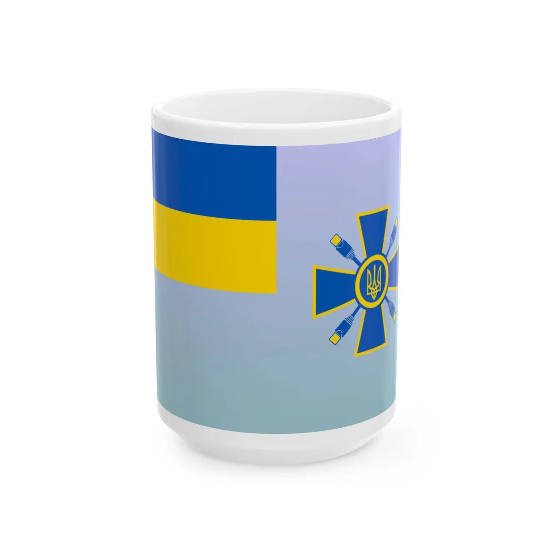 Flag of the Ministry of Information Policy of Ukraine (Ukraine) White Coffee Mug 15oz - Go Mug Yourself