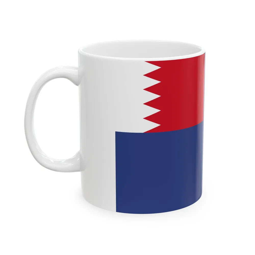 Flag of the Ministry of Interior of Bahrain (Bahrain) White Coffee Mug - Go Mug Yourself
