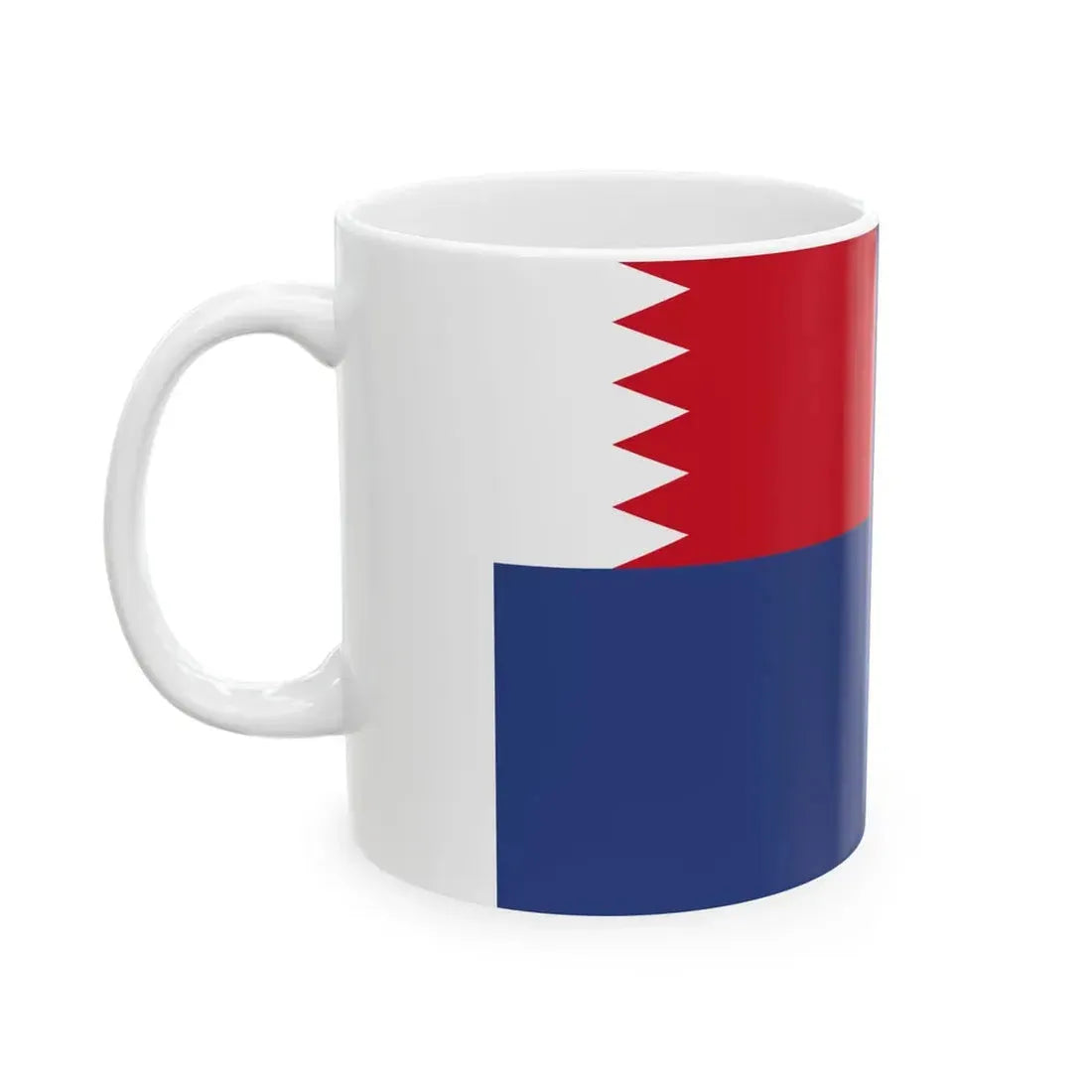 Flag of the Ministry of Interior of Bahrain (Bahrain) White Coffee Mug - Go Mug Yourself