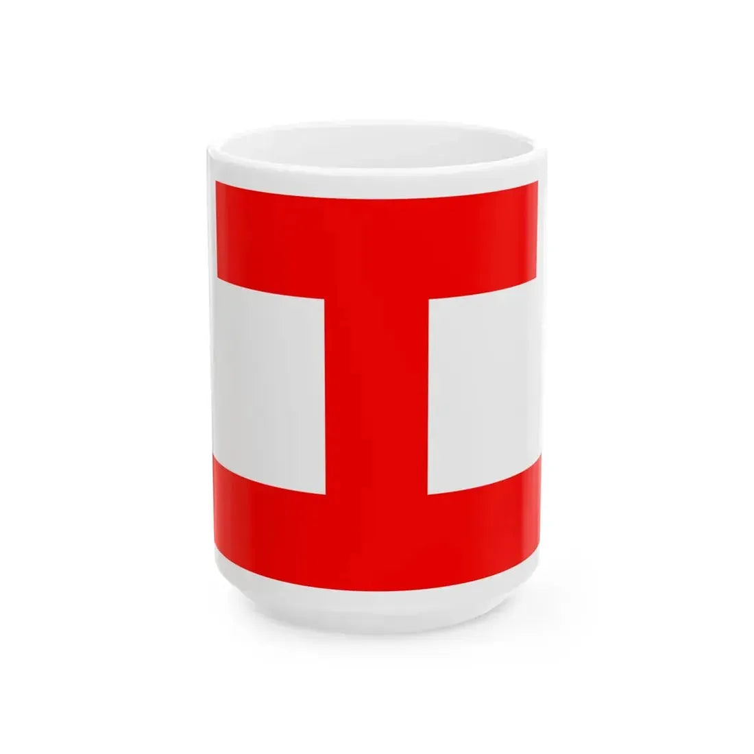 Flag of the Ministry of Public Works (Japan) White Coffee Mug 15oz - Go Mug Yourself
