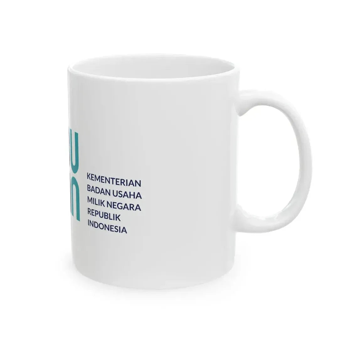 Flag of the Ministry of State Owned Enterprises of the Republic of Indonesia (Indonesia) White Coffee Mug - Go Mug Yourself
