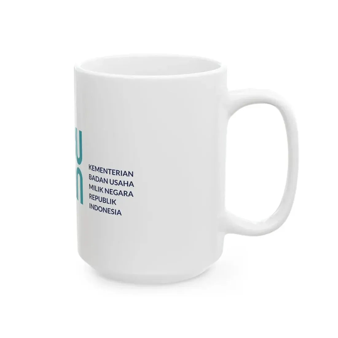 Flag of the Ministry of State Owned Enterprises of the Republic of Indonesia (Indonesia) White Coffee Mug - Go Mug Yourself