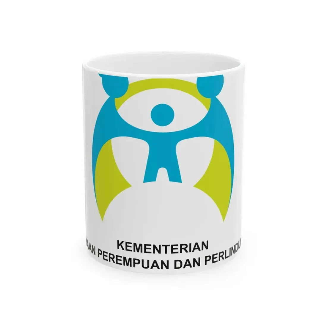 Flag of the Ministry of Women Empowerment and Child Protection of the Republic of Indonesia (Indonesia) White Coffee Mug 11oz - Go Mug Yourself