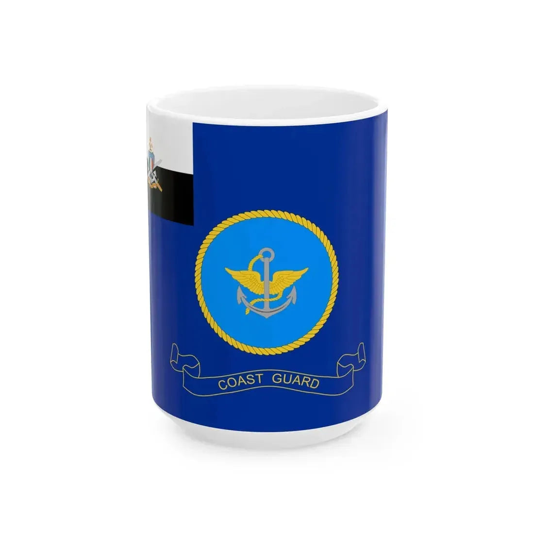 Flag of the MNDF Coast Guard (Maldives) White Coffee Mug 15oz - Go Mug Yourself