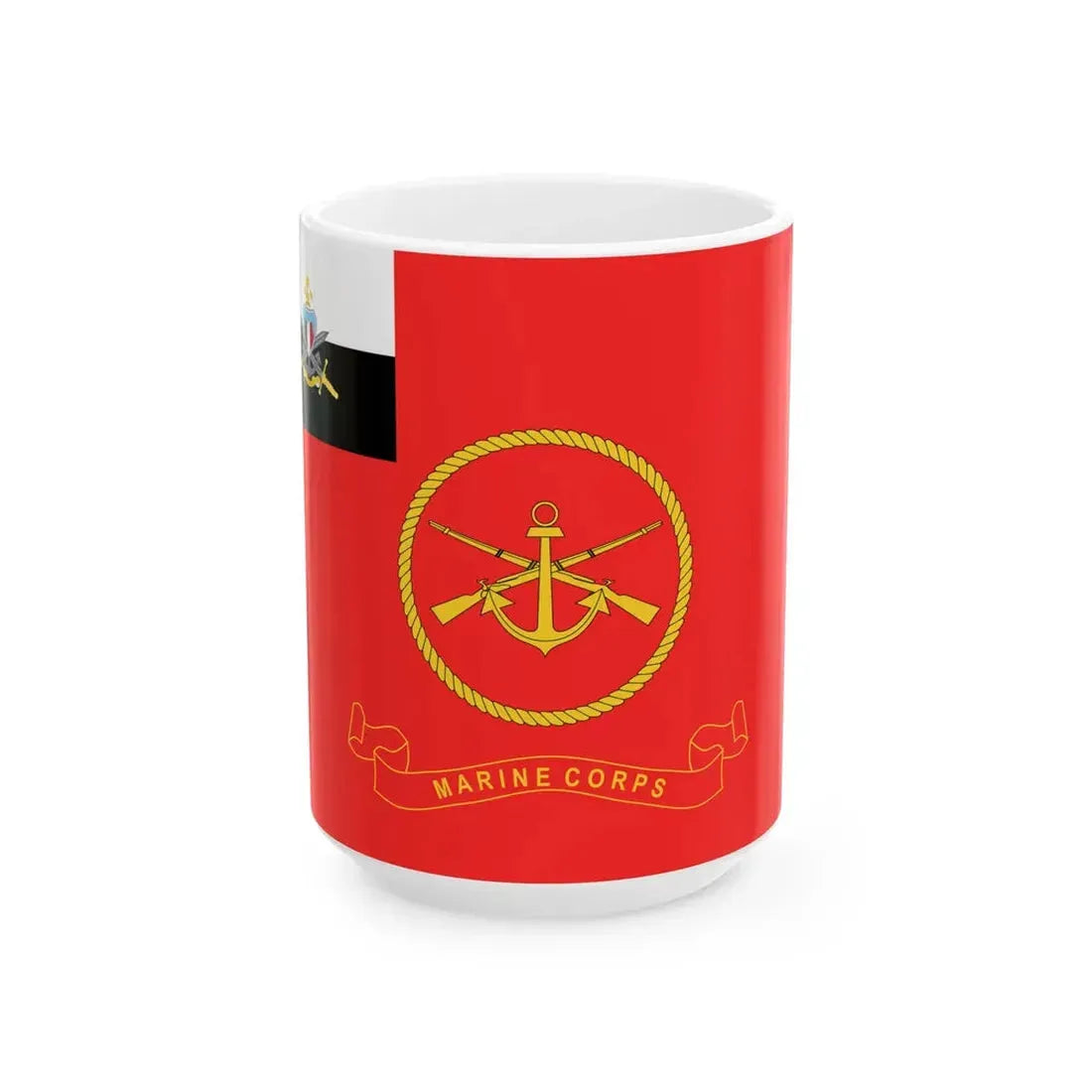 Flag of the MNDF Marine Corps (Maldives) White Coffee Mug 15oz - Go Mug Yourself