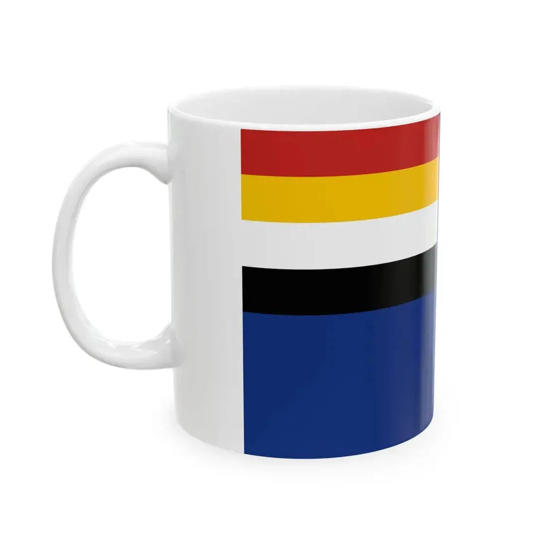 Flag of the Mongol United Autonomous Government as described by The Airpost Journal reconstruction (China) White Coffee Mug - Go Mug Yourself