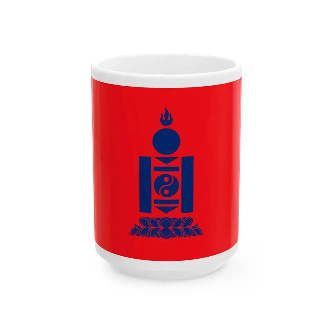 Flag of the Mongolian Peoples Republic 1924-1930 variant (Mongolia) White Coffee Mug 15oz - Go Mug Yourself