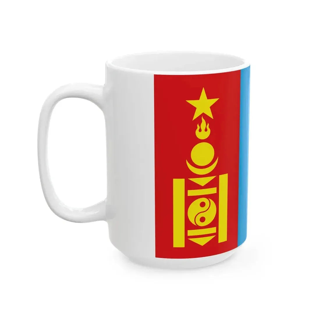 Flag of the Mongolian Peoples Republic 1945 3-2 (Mongolia) White Coffee Mug - Go Mug Yourself