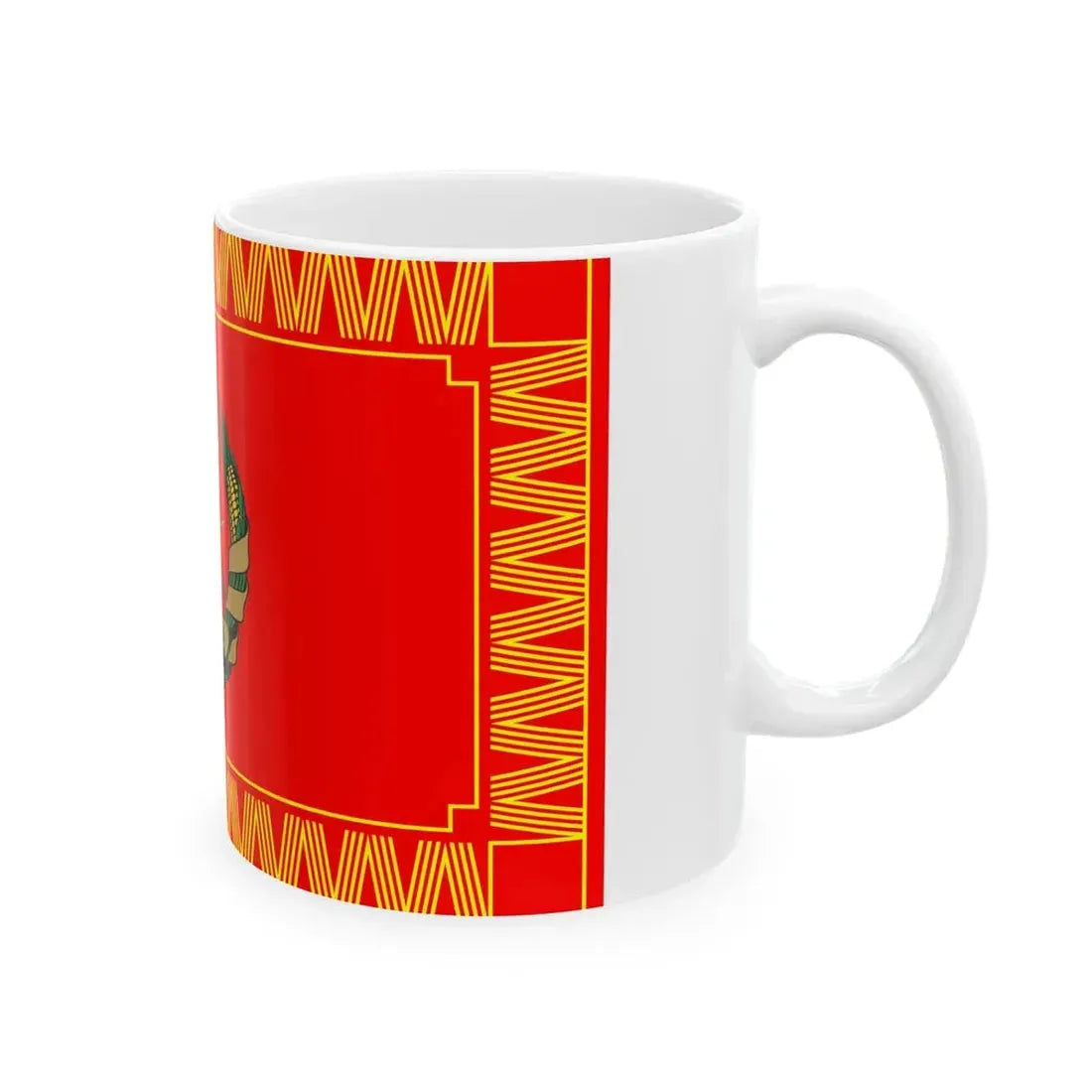 Flag of the Mozambique Army (Mozambique) White Coffee Mug - Go Mug Yourself