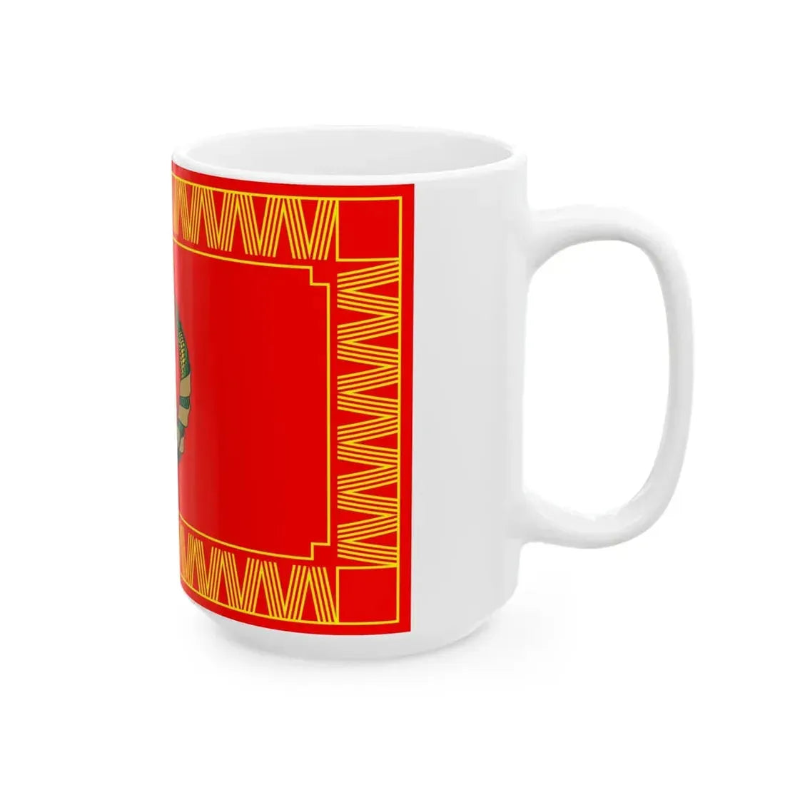 Flag of the Mozambique Army (Mozambique) White Coffee Mug - Go Mug Yourself