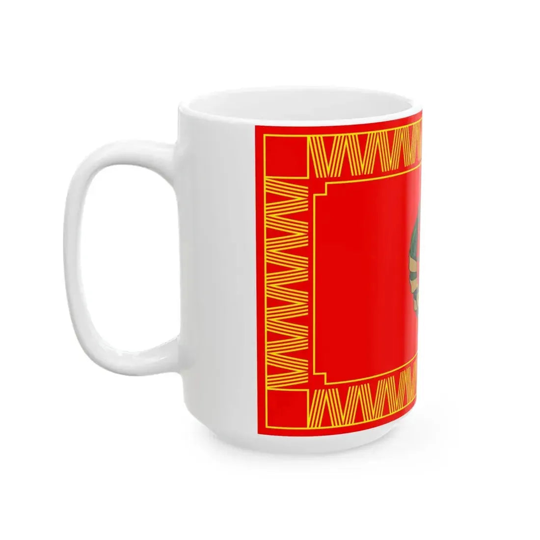 Flag of the Mozambique Defence Armed Forces (Mozambique) White Coffee Mug - Go Mug Yourself