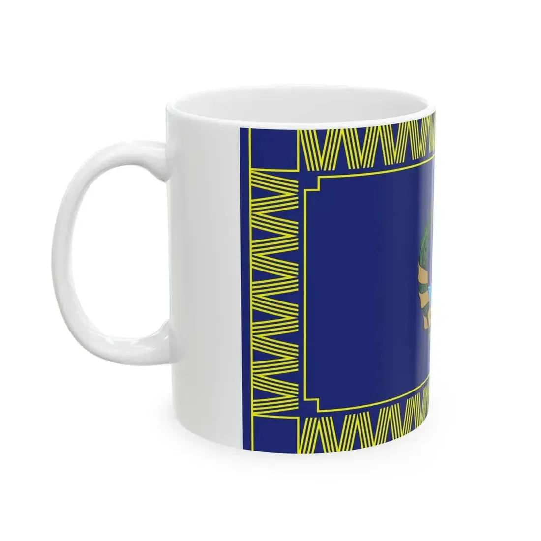 Flag of the Mozambique Naval Command (Mozambique) White Coffee Mug - Go Mug Yourself