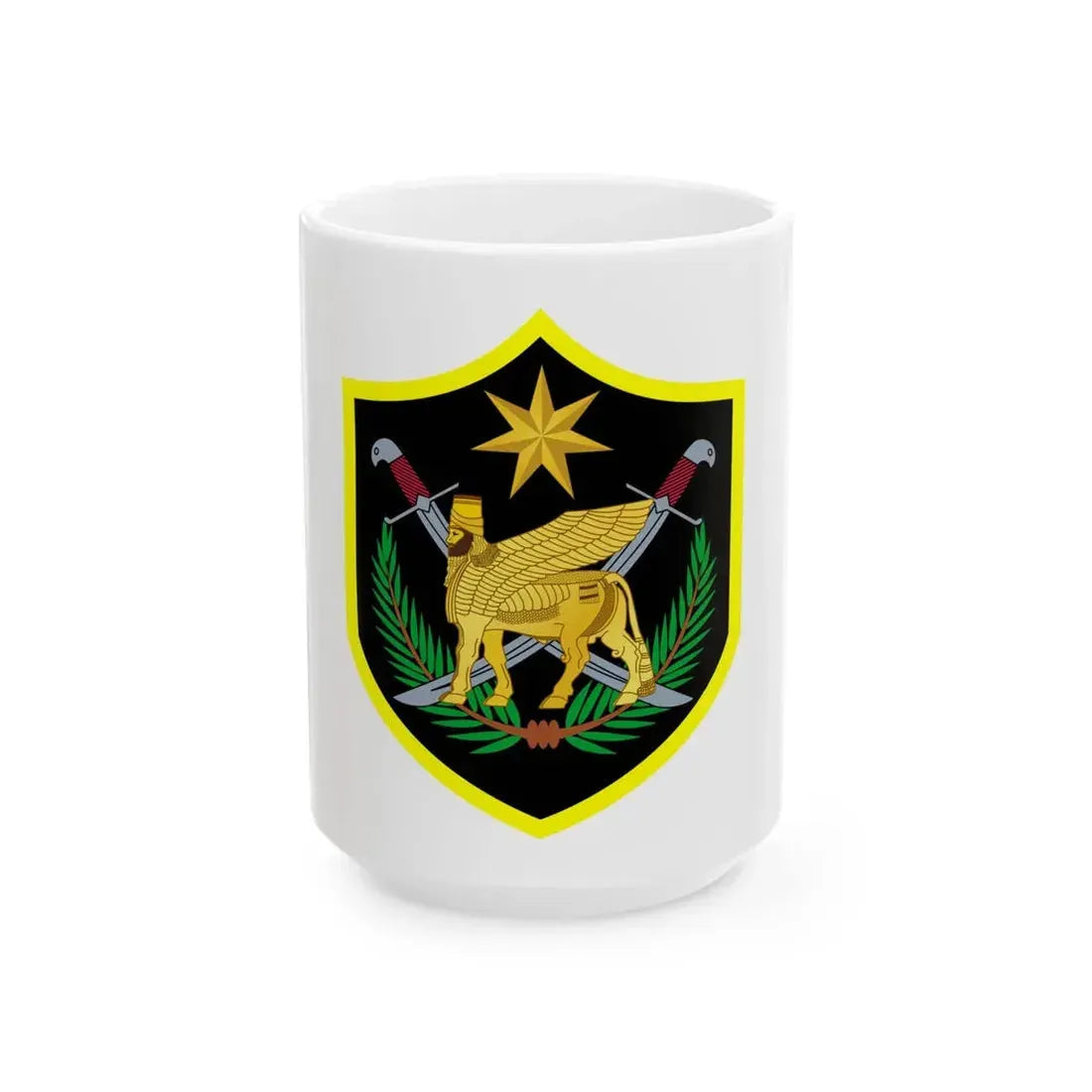 Flag of the Multi-National Force Iraq (Iraq) White Coffee Mug 15oz - Go Mug Yourself