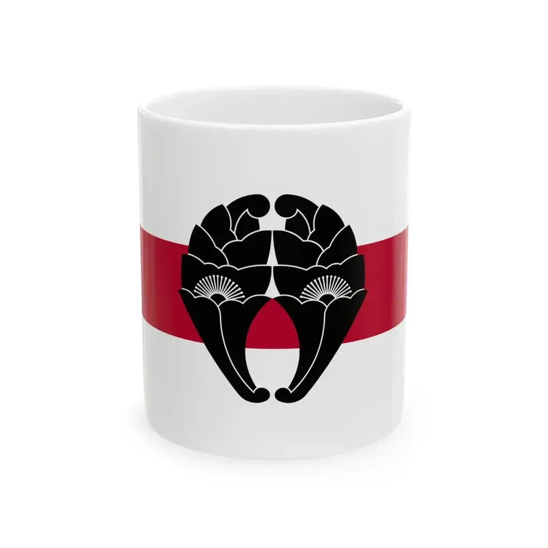 Flag of the Nabeshima Lords of Saga in Hizen Province C (Japan) White Coffee Mug 11oz - Go Mug Yourself