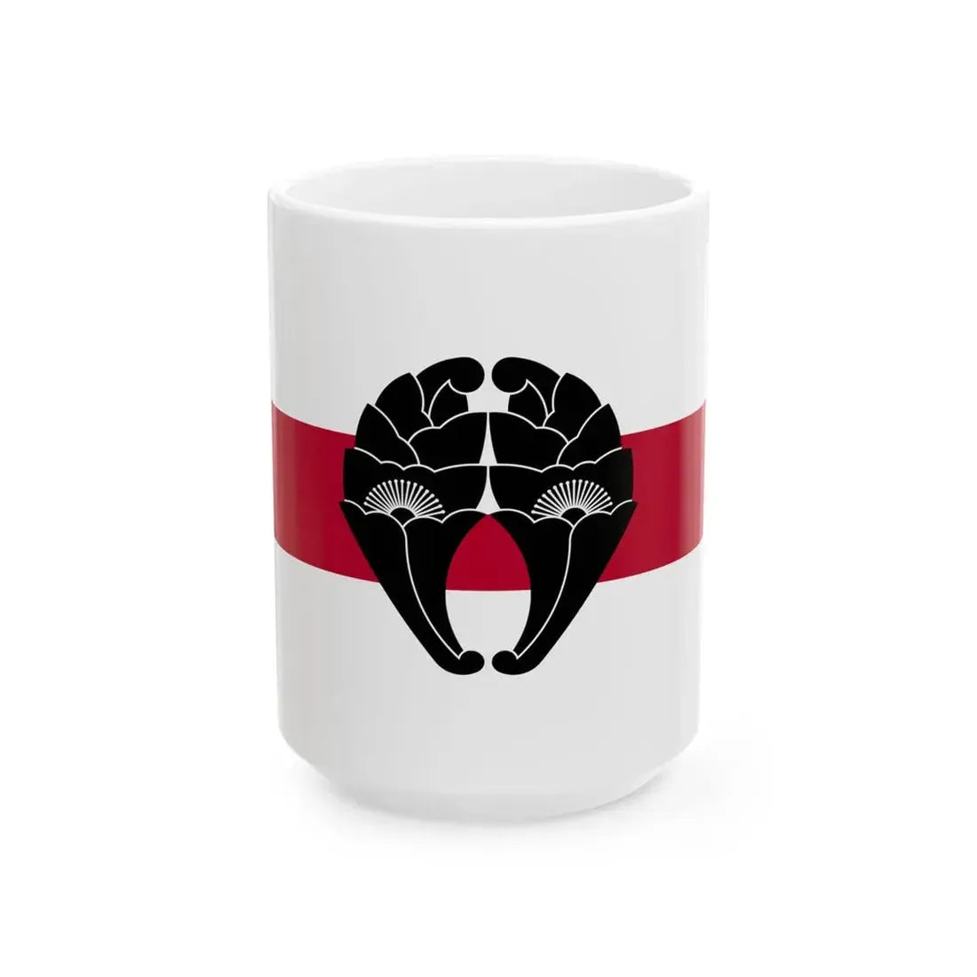 Flag of the Nabeshima Lords of Saga in Hizen Province C (Japan) White Coffee Mug 15oz - Go Mug Yourself