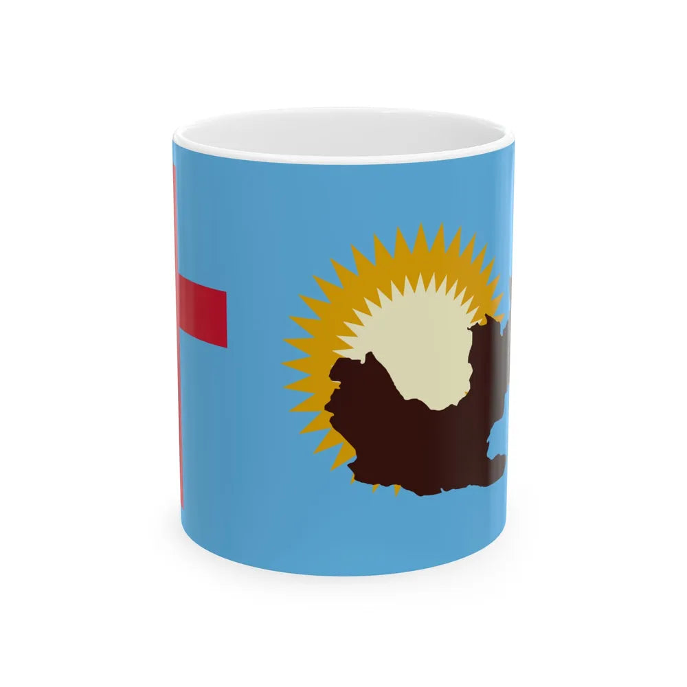 Flag of the Nadroga-Navosa Sovereign Christian State (Fiji) White Coffee Mug 11oz - Go Mug Yourself