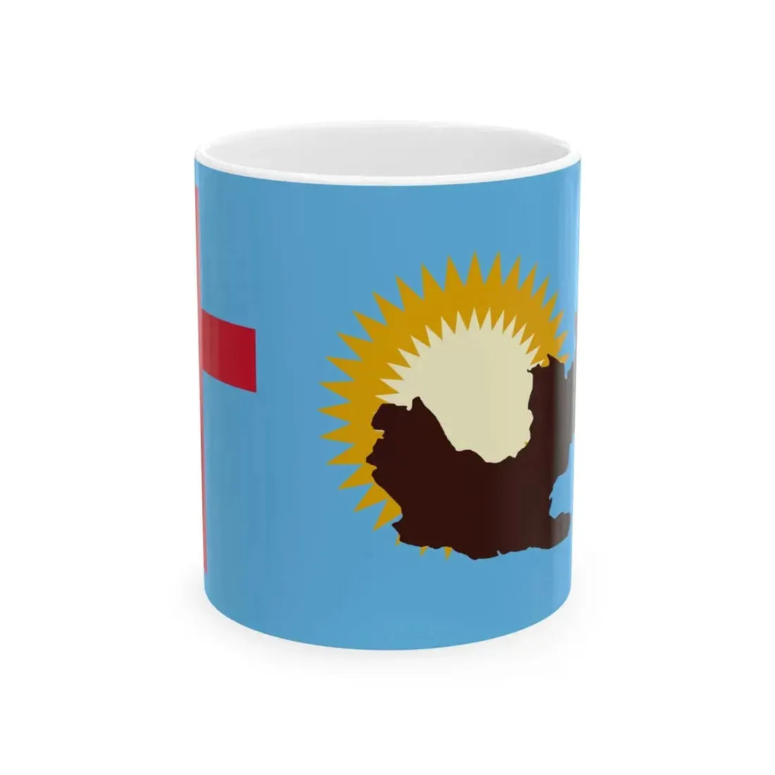 Flag of the Nadroga-Navosa Sovereign Christian State (Fiji) White Coffee Mug 11oz - Go Mug Yourself