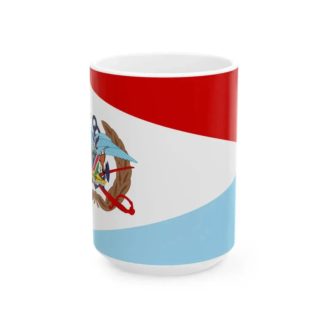 Flag of the Namibian Defence Force (Namibia) White Coffee Mug 15oz - Go Mug Yourself