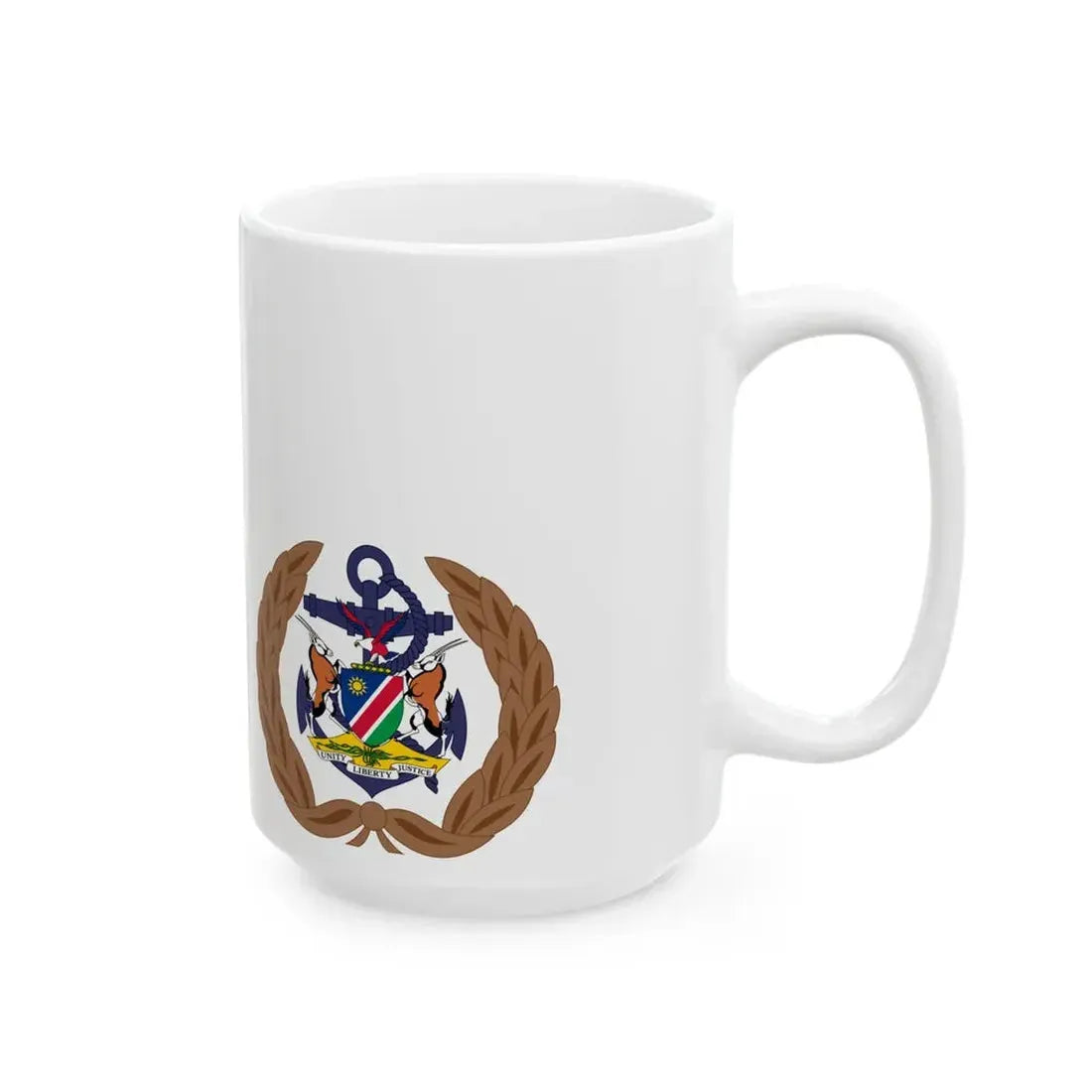 Flag of the Namibian Navy (Namibia) White Coffee Mug - Go Mug Yourself