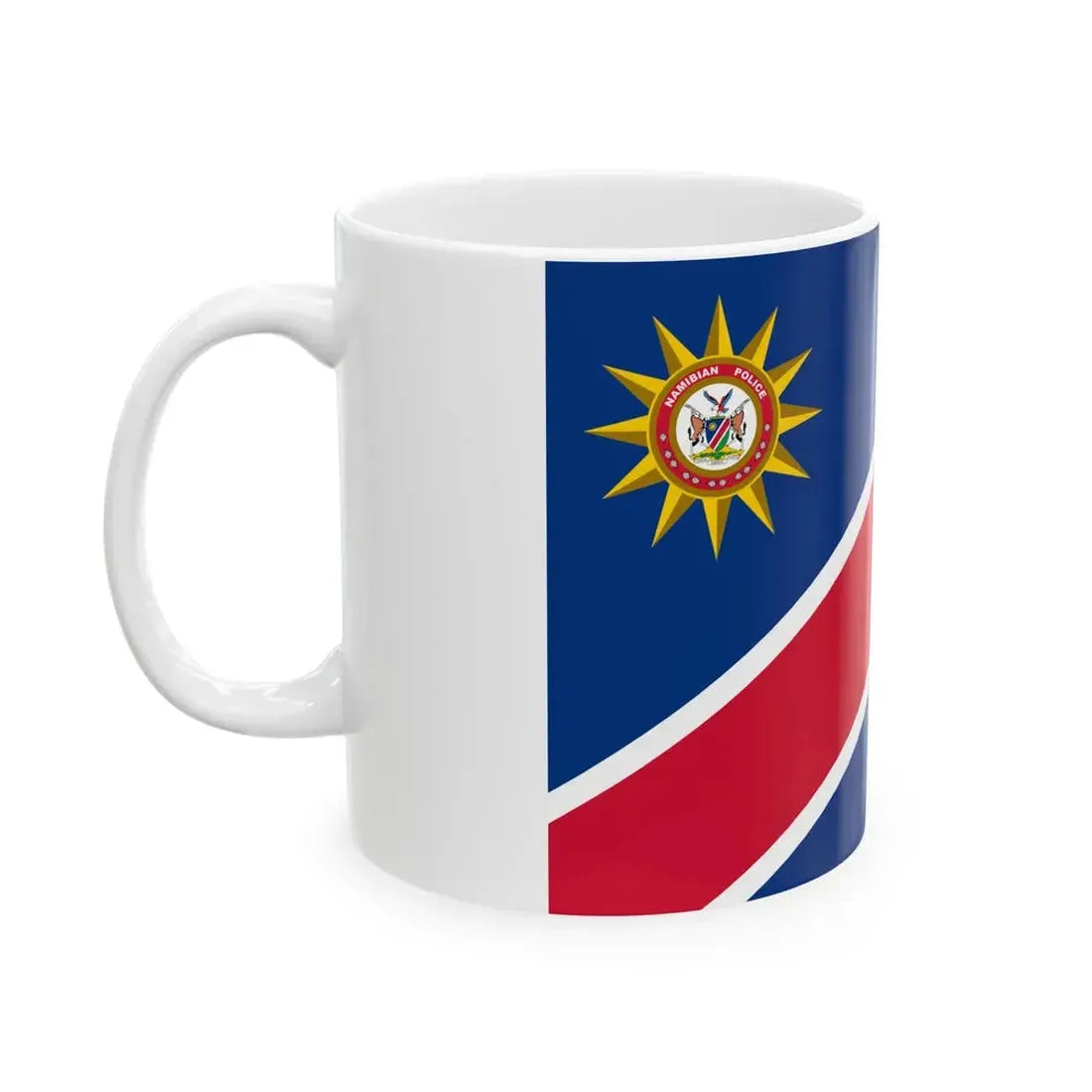 Flag of the Namibian Police Force 1991-2009 (Namibia) White Coffee Mug - Go Mug Yourself
