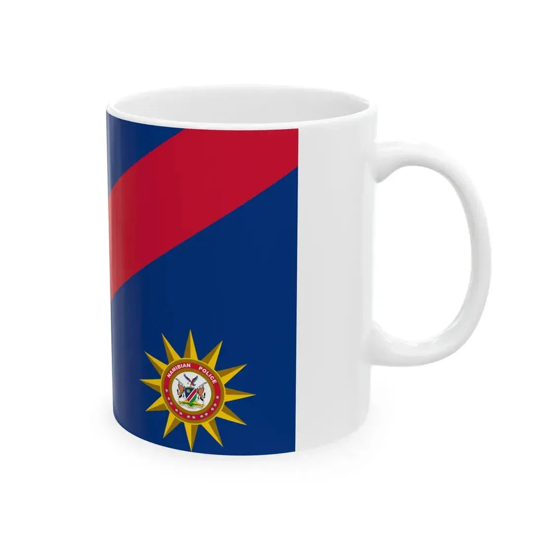 Flag of the Namibian Police Force (Namibia) White Coffee Mug - Go Mug Yourself