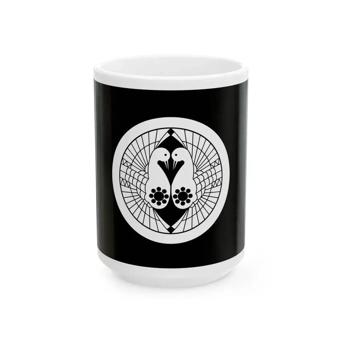 Flag of the Nanbu Lords of Morioka in Mutsu Province A (Japan) White Coffee Mug 15oz - Go Mug Yourself