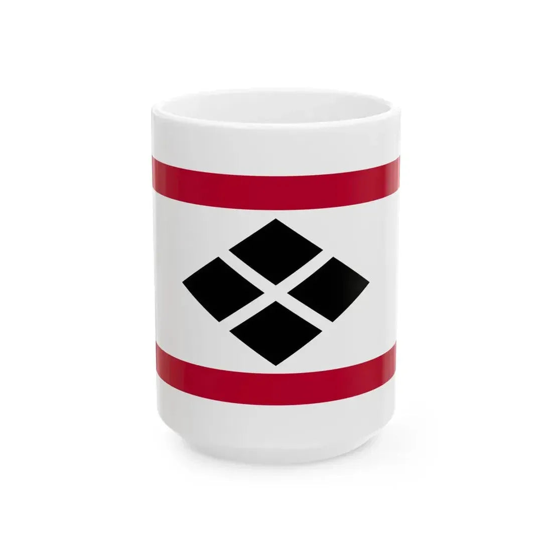 Flag of the Nanbu Lords of Morioka in Mutsu Province C (Japan) White Coffee Mug 15oz - Go Mug Yourself