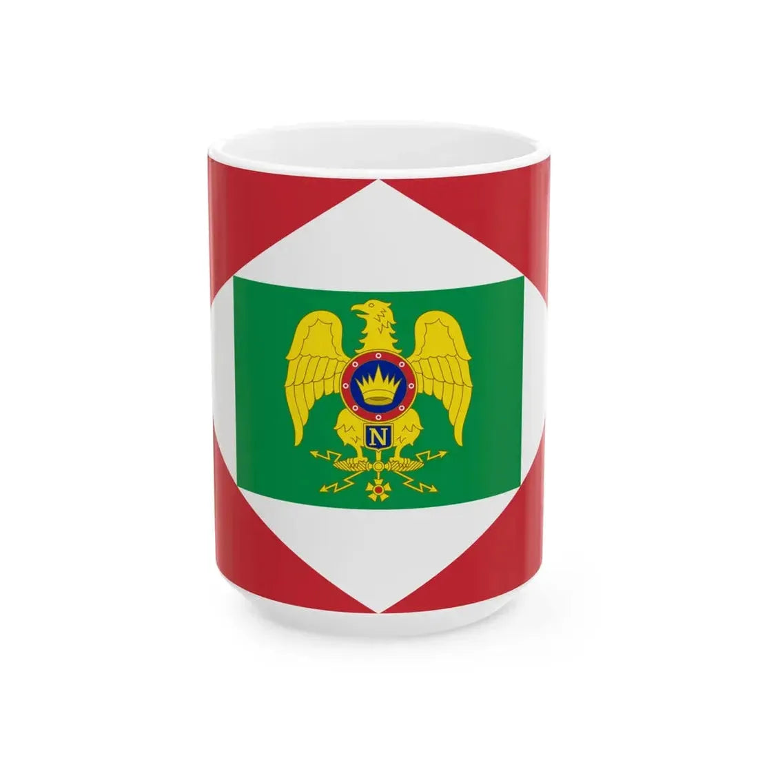 Flag of the Napoleonic Kingdom of Italy (Italy) White Coffee Mug 15oz - Go Mug Yourself