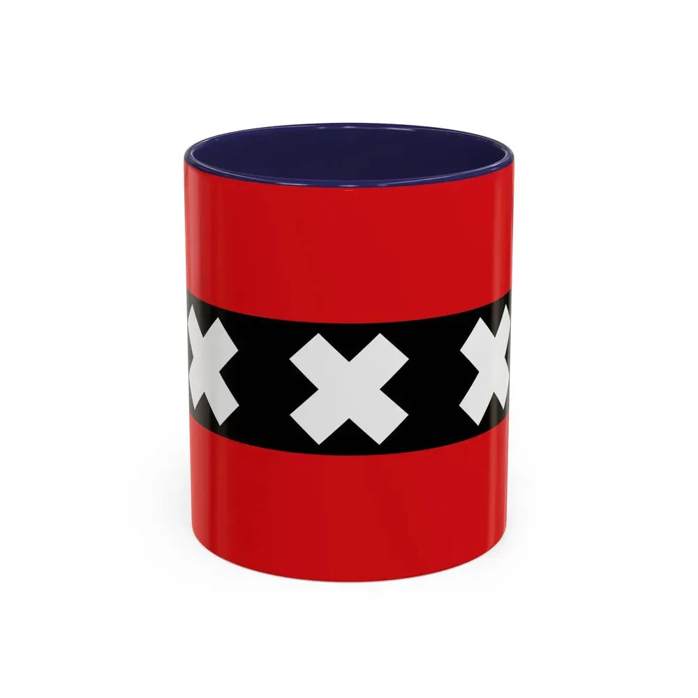 Flag of the national capital Amsterdam Netherlands - Accent Coffee Mug 11oz Navy - Go Mug Yourself