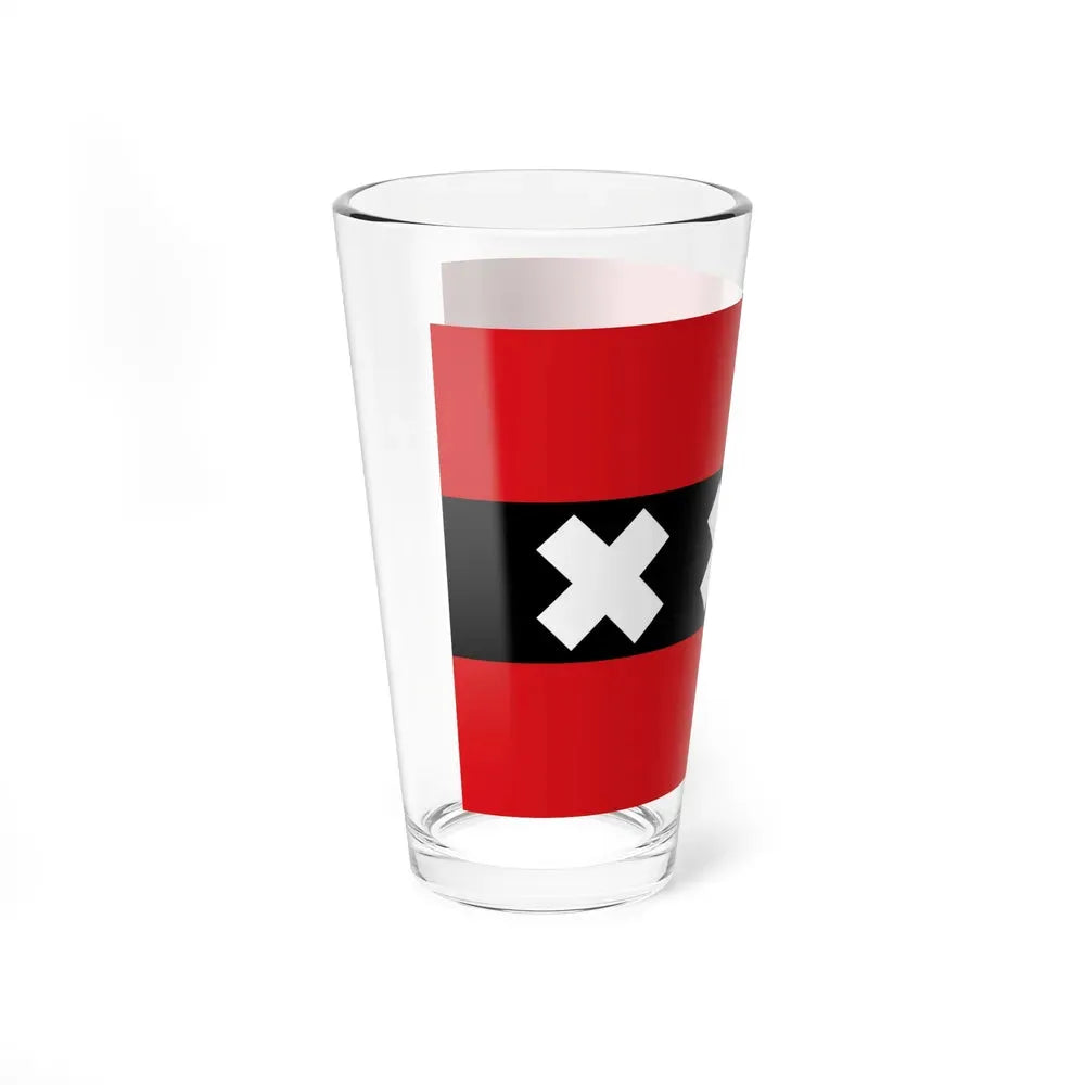 Flag of the national capital Amsterdam Netherlands - Pint Glass 16oz - Go Mug Yourself