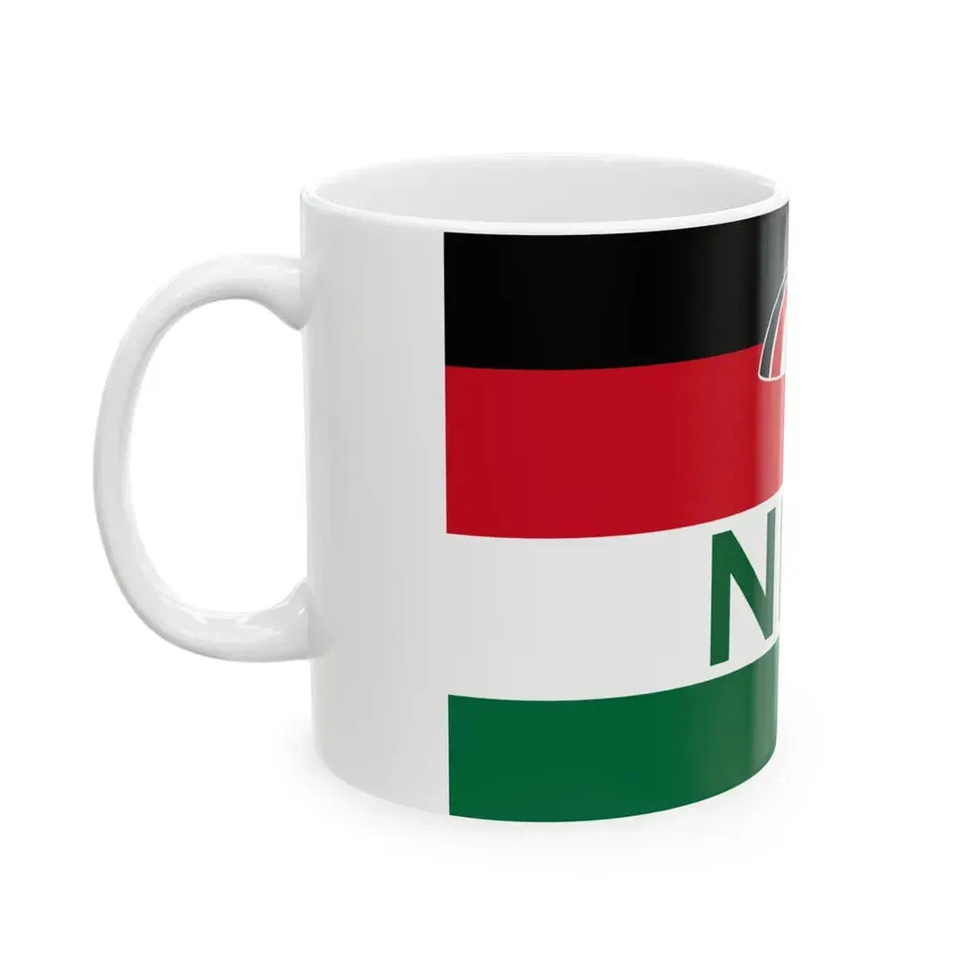 Flag of the National Democratic Congress Ghana (Ghana) White Coffee Mug - Go Mug Yourself