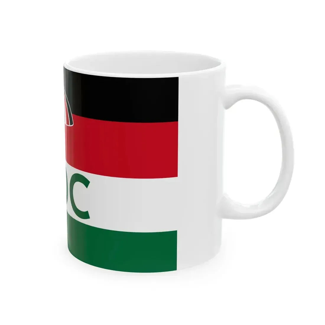 Flag of the National Democratic Congress Ghana (Ghana) White Coffee Mug - Go Mug Yourself