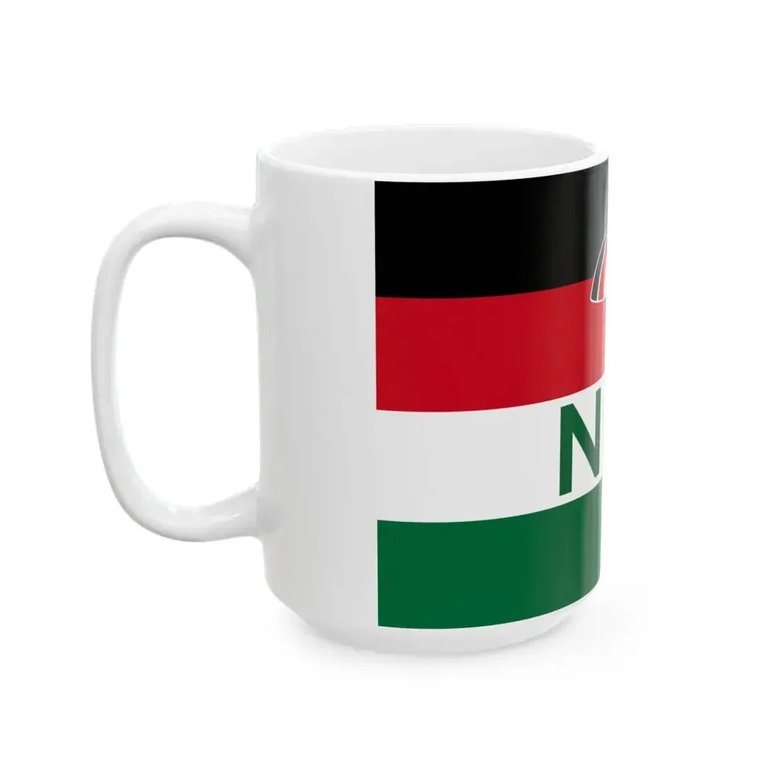 Flag of the National Democratic Congress Ghana (Ghana) White Coffee Mug - Go Mug Yourself
