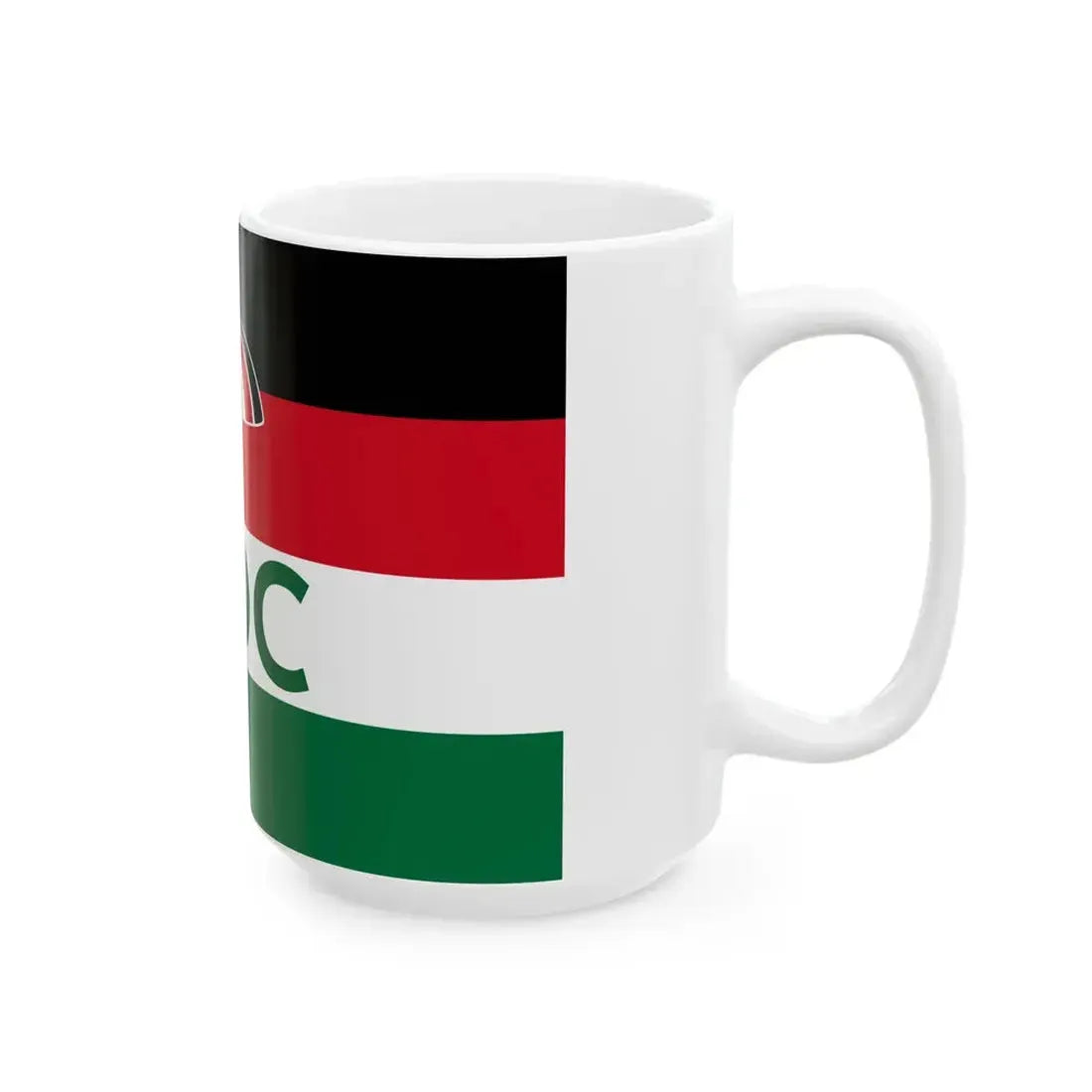 Flag of the National Democratic Congress Ghana (Ghana) White Coffee Mug - Go Mug Yourself