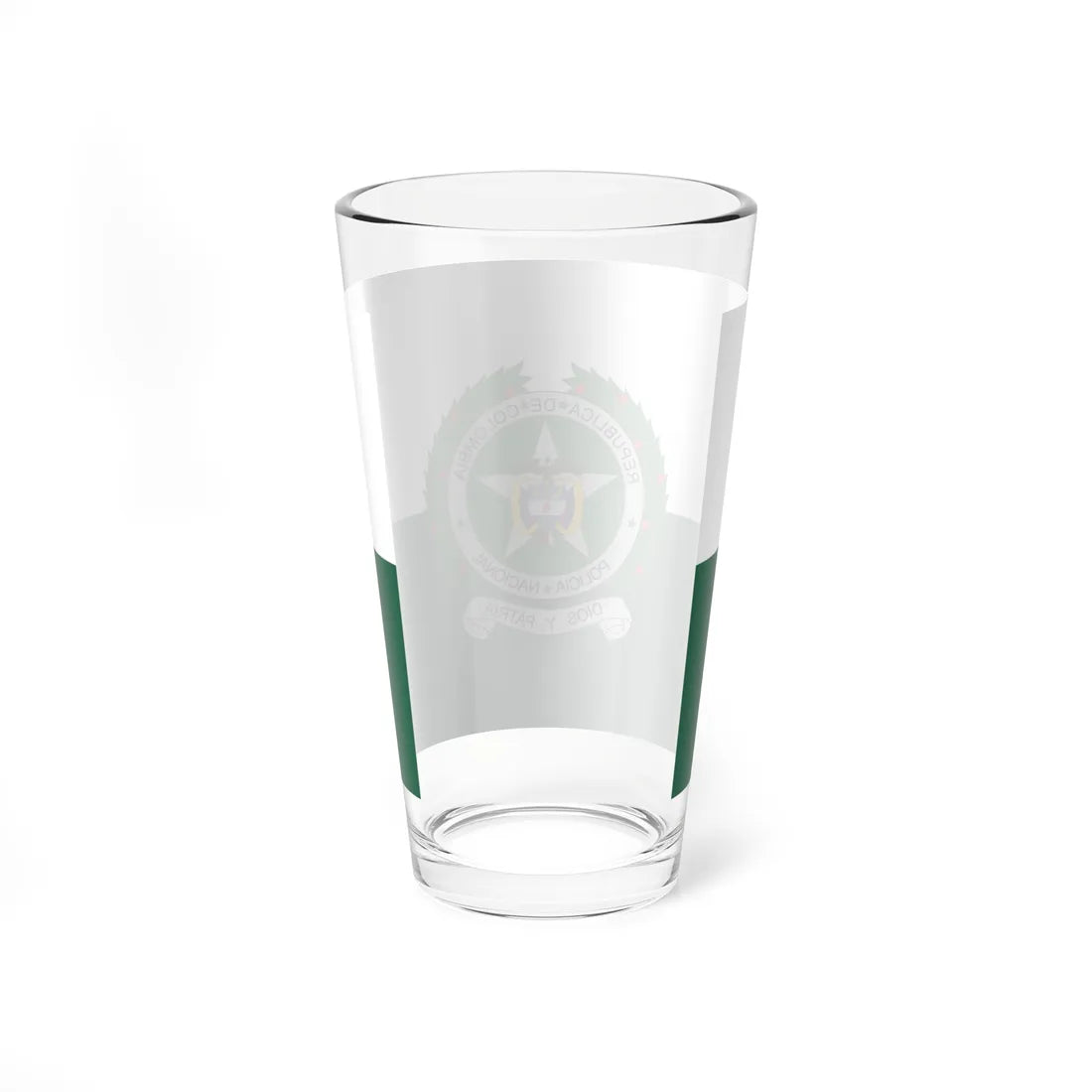 Flag of the National Police of Colombia (Colombia) Pint Glass 16oz - Go Mug Yourself