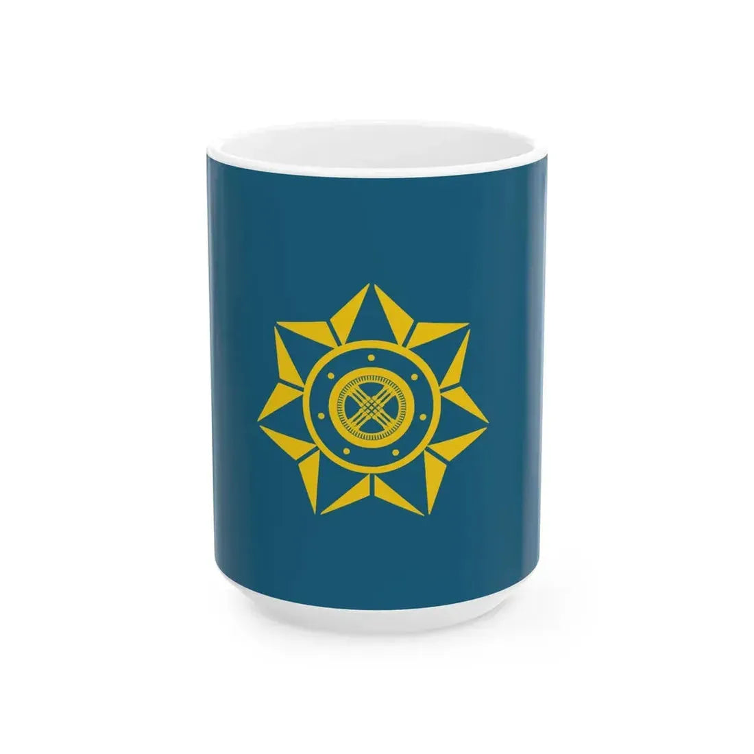 Flag of the National Security Committee of the Republic of Kazakhstan 2 (Kazakhstan) White Coffee Mug 15oz - Go Mug Yourself