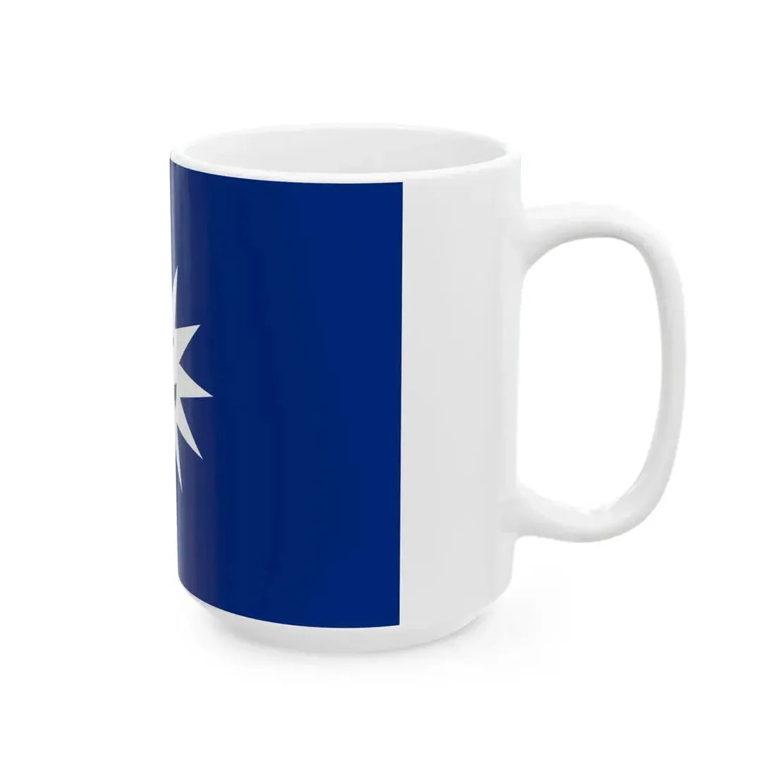 Flag of the Nauru Pacific Line (Nauru) White Coffee Mug - Go Mug Yourself