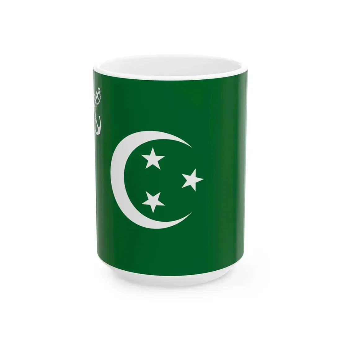 Flag of the Navy of Egypt 1922-1952 (Egypt) White Coffee Mug 15oz - Go Mug Yourself