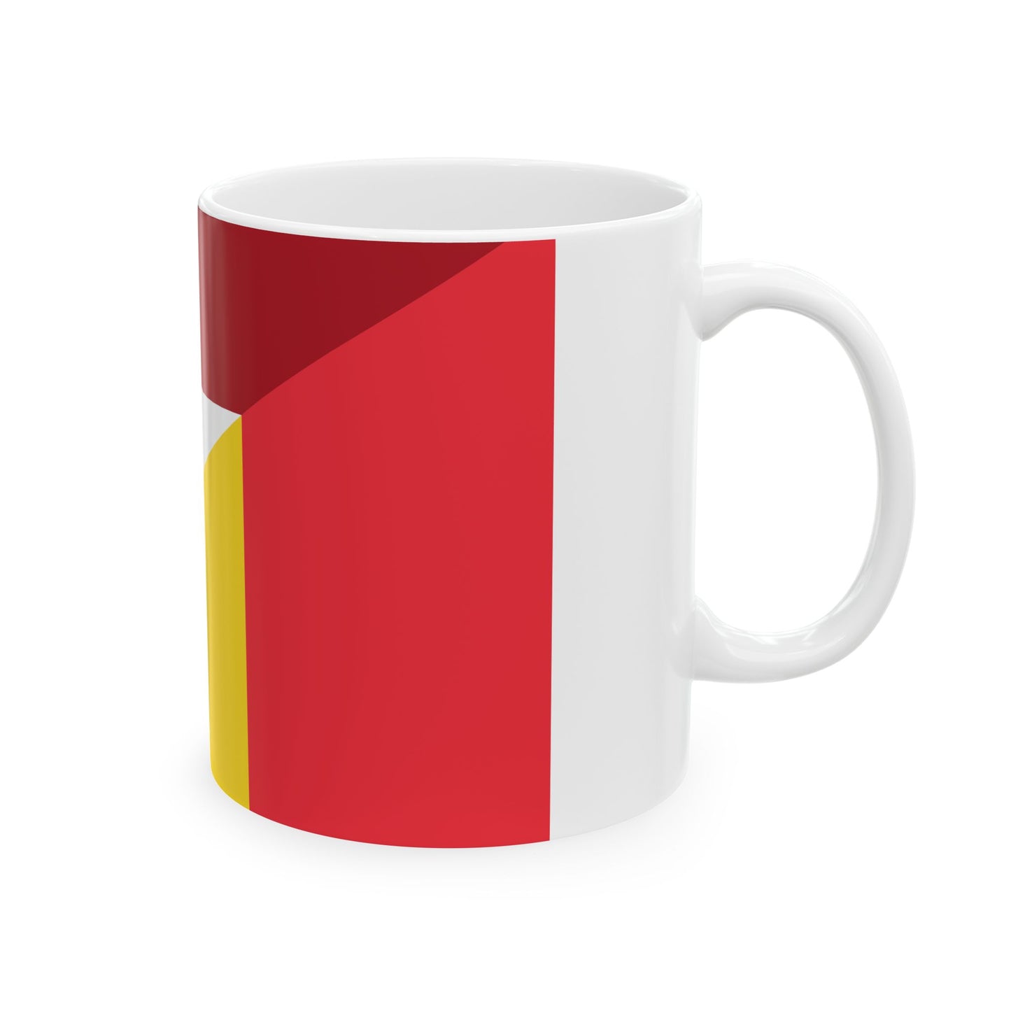 Flag of the Netherlands and Belgium (Belgium) White Coffee Mug-Go Mug Yourself