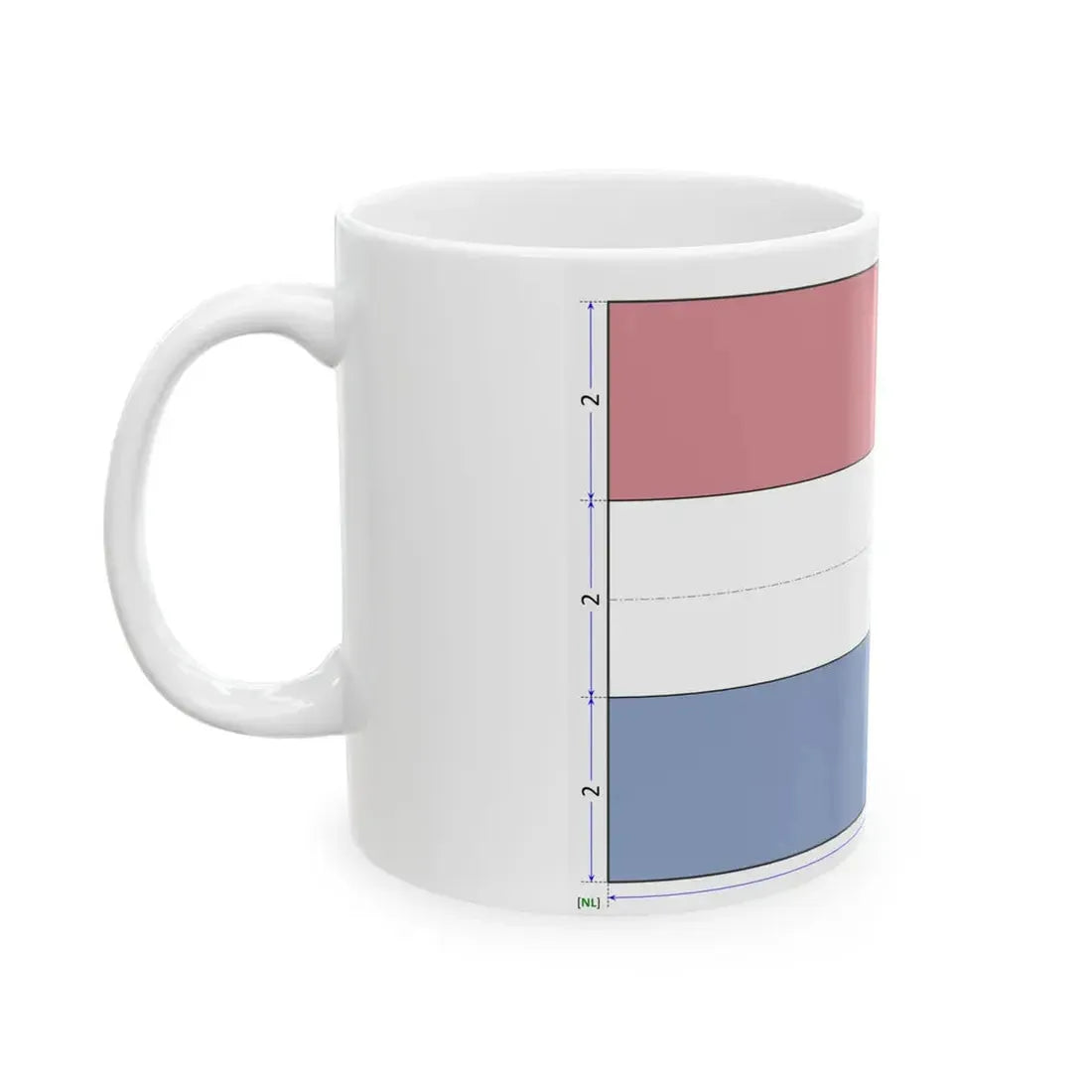 Flag of the Netherlands construction sheet (Netherlands) White Coffee Mug - Go Mug Yourself