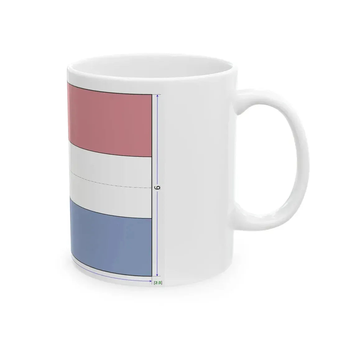 Flag of the Netherlands construction sheet (Netherlands) White Coffee Mug - Go Mug Yourself