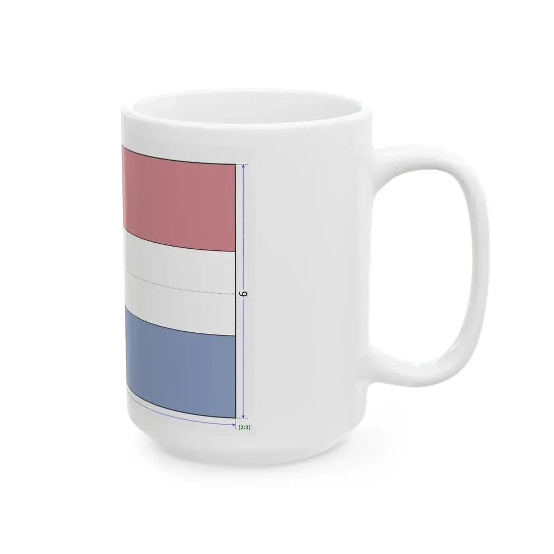 Flag of the Netherlands construction sheet (Netherlands) White Coffee Mug - Go Mug Yourself