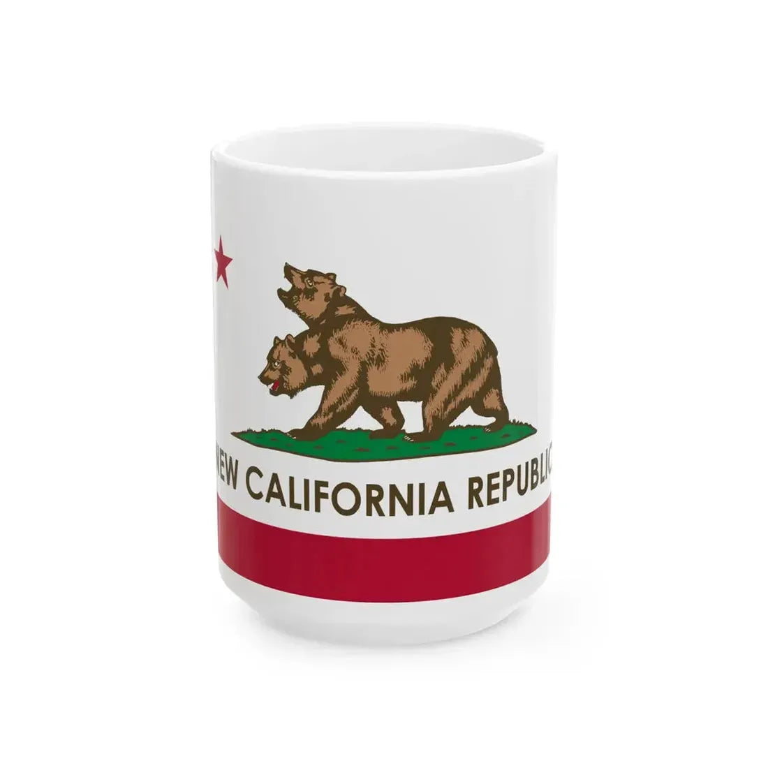 Flag of the New California Republic (United States) White Coffee Mug 15oz - Go Mug Yourself