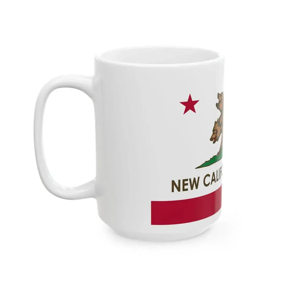 Flag of the New California Republic (United States) White Coffee Mug - Go Mug Yourself