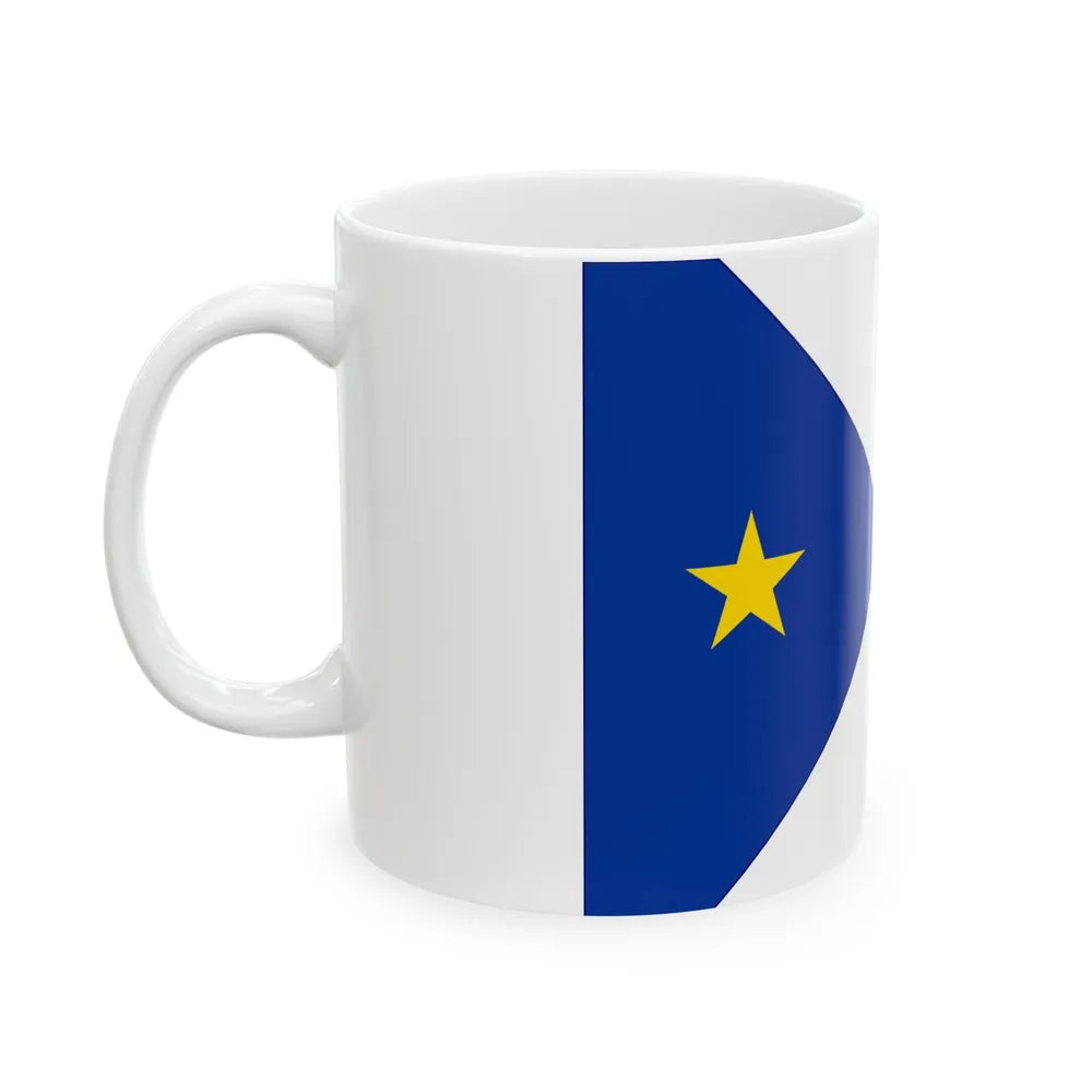 Flag of the New England Acadians (United States) White Coffee Mug - Go Mug Yourself